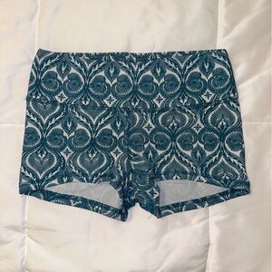 Patterned Bixbi Workout Booty Shorts